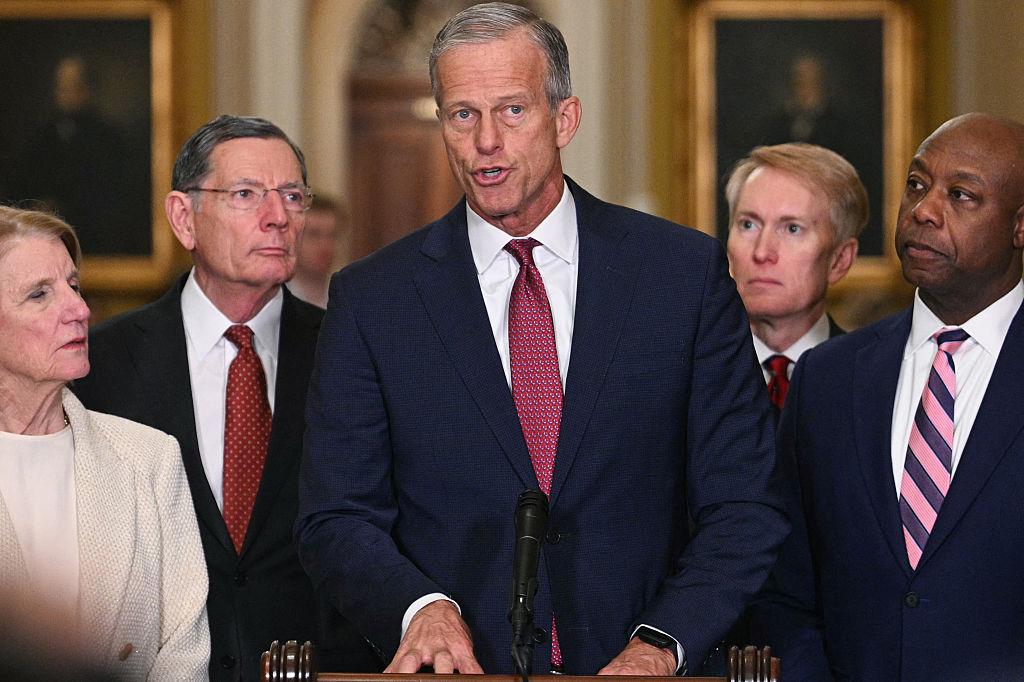 John Thune speaking during a Senate session